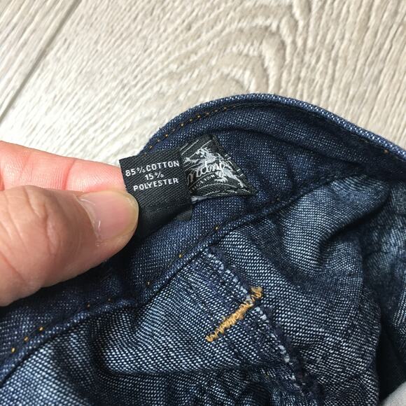 NWT English Laundry Boys Bermuda Dark Wash Denim Shorts Embroidered Logo Size 5 - Picture 6 of 8